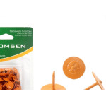 Percevejo Thomsen Laranja Cartela Com 50 Pecas Pc-026