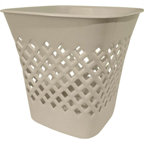 Cesto Papeleiro Plastico Shangri-La Quadrado Marmorizado 24X24Cm 