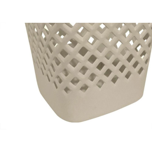 Cesto Papeleiro Plastico Shangri-La Quadrado Marmorizado 24X24Cm 