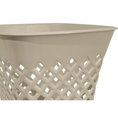 Cesto Papeleiro Plastico Shangri-La Quadrado Marmorizado 24X24Cm 