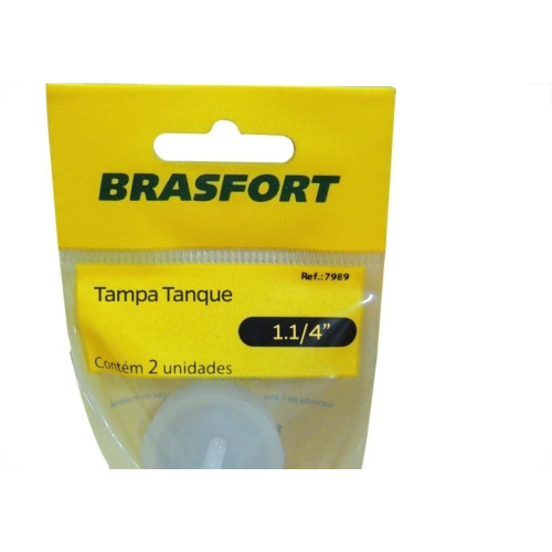 Cartela Tampa Tanque Brasfort Plastico 1.1/4'' Com 2 Pecas 7989
