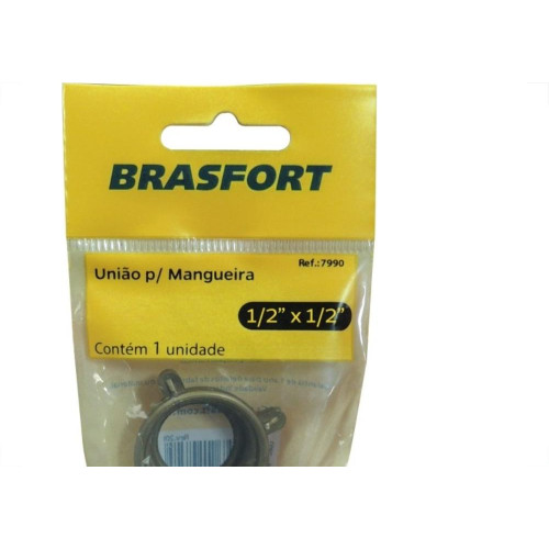 Cartela Uniao Plastica Brasfort 1/2 X 1/2 Para Torneira Com 1 Peca 7990
