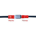 Pre-Isolado Sforplast Femea 0,5/1,5 Vermelho  100pcs 4771