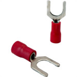 Pre-Isolado Sforplast Forquilha 0,5/1,5 Vermelho M6  100pcs 4779