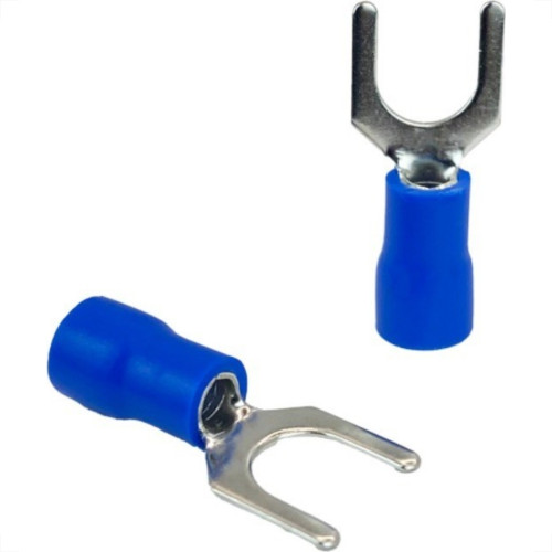Pre-Isolado Sforplast Forquilha 1,5/2,5 Azul M6  100pcs 4778