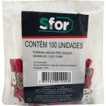 Pre-Isolado Sforplast Macho Vermelho 0,5/1,5  100pcs 4796
