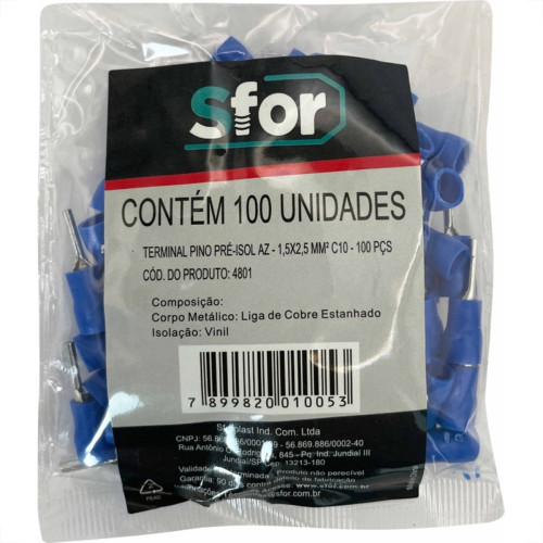 Pre-Isolado Sforplast Pino Azul 1,5/2,5 C10  100pcs 4801