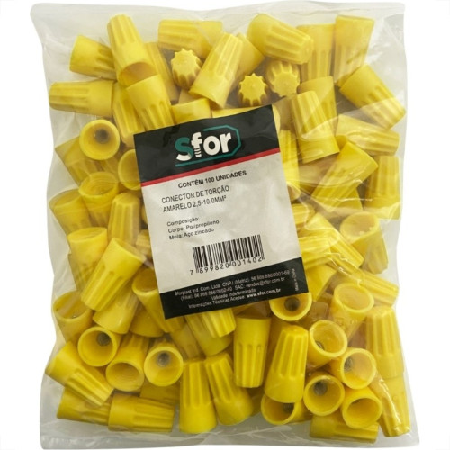 Conector Torcao Sforplast 2,5-10Mm Amarelo  100pcs 2498