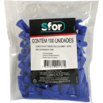 Conector Torcao Sforplast 0,8-4,5Mm Azul  100pcs 2495