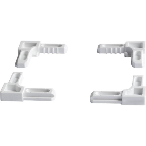 Acessorio Canto Para Perfil Tela Mosquiteira Decal 009 Branco Kit Com 4 Pecas Kit-009-Bco