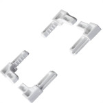 Acessorio Canto Para Perfil Tela Mosquiteira Decal 009 Branco Kit Com 4 Pecas Kit-009-Bco