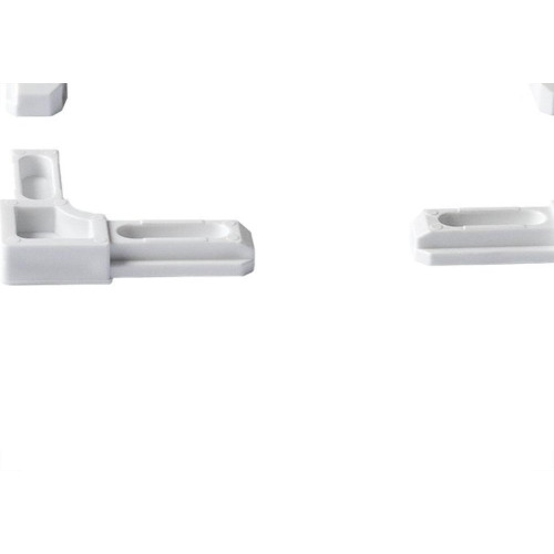 Acessorio Canto Para Perfil Tela Mosquiteira Decal 009 Branco Kit Com 4 Pecas Kit-009-Bco