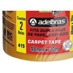 Fita Dupla Face Adelbras De Papel Carpet 415 48 X 30M  - Kit C/2 