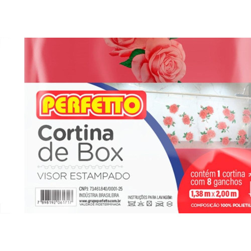 Cortina Para Box Perfetto 1,38 X 2,00M Rosa 017012