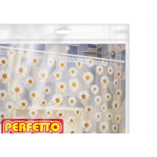 Cortina Para Box Perfetto Estampada Transparente 1,38 X 2,00M 0377