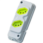 Kit C/5 - Tomada Barra Fiolux   Dupla 20A 2 Polos+Terra C...