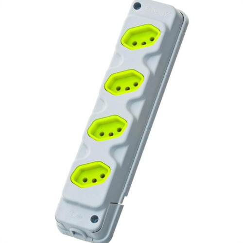 Kit C/2 - Tomada Barra Fiolux   Quadrupla 20A 2 Polos+Ter...