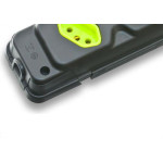 Tomada Barra Fiolux   Dupla 20A 2 Polos+Terra Preta/Verde 