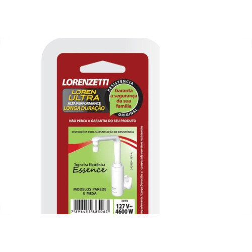 Resistencia Lorenzetti Torneira Essence 127V 4600W Parede E Mesa 3070 