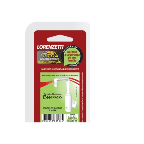 Resistencia Lorenzetti Torneira Essence 220V 5500W Parede E Mesa 3070A 
