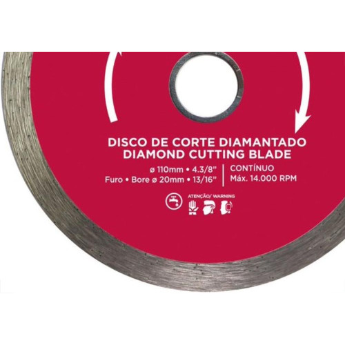Disco Diamantado Cortag Eco Continuo 110Mm Agua 61548