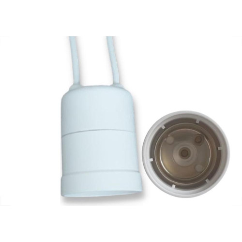 Soquete Com Rabicho Wr Branco 7272 - Kit C/20 