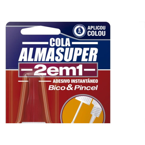 Cola Instantanea Almasuper 2Em1 Bico/Pincel 10G Cartela 1979