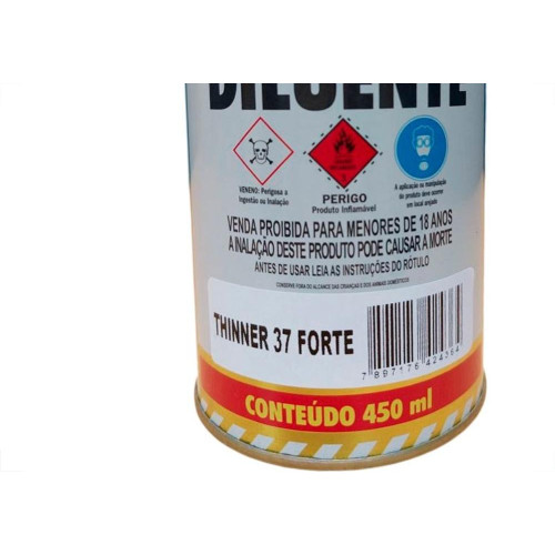 Thinner Pitbul Forte37 450Ml Thpit3745012 - Kit C/12 