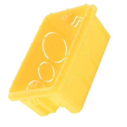 Caixinha Luz Plastica 4X2 Tramontina Amarela Orelha Pvc  - Kit C/25 