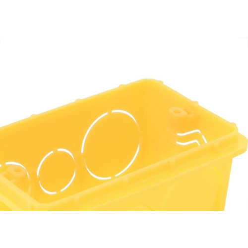 Caixinha Luz Plastica 4X2 Tramontina Amarela Orelha Pvc  - Kit C/25 