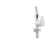 Torneira Abs Bica Movel Mesa Herc Tivoli Alavanca Com Arejador Articulavel Branca/Cromada Pastilha Ceramica 530