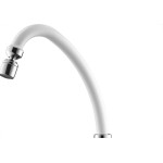 Torneira Abs Bica Movel Mesa Herc Tivoli Alavanca Com Arejador Articulavel Branca/Cromada Pastilha Ceramica 530