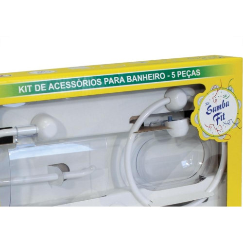 Acessorio Wc Japi Samba Fit Branco Kit Com 5 Pecas Jksbf