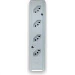 Tomada Barra Interneed Pro45Â°   Quadrupla 10/20A 2 Polos +Terra Branca 074199
