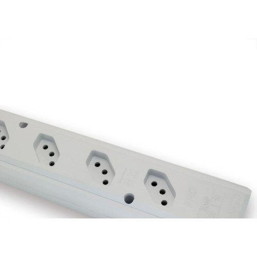 Tomada Barra Interneed Pro45Â°   Quadrupla 10/20A 2 Polos +Terra Branca 074199