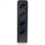 Tomada Barra Interneed Pro45Â°   Quadrupla 10/20A 2 Polos +Terra Preta 074212