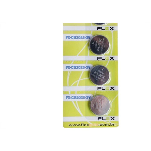 Pilha Flexgold Bateria 3V Cr2025 Com 5Pecas