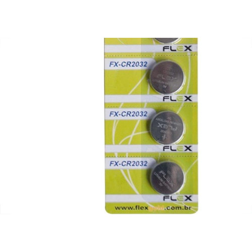 Pilha Flexgold Bateria 3V Cr2032 Com 5Pecas