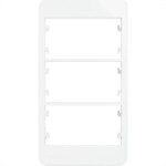 Placa Para Condulete Margirius Sleek 3/4 Branca (3Modulo Horizontal) Com Suporte 21844