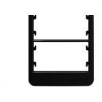 Placa Para Condulete Margirius Sleek 3/4 Preta (3Modulo Horizontal) Com Suporte 21881