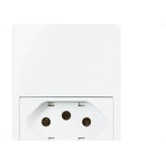 Conjunto Para Condulete Margirius Sleek Tomada 2 Polos +Terra 10A Branco 21846
