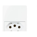 Conjunto Para Condulete Margirius Sleek Tomada 2 Polos +Terra 20A Branco 21847