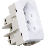 Modulo Tomada Margirius Sleek 2Polo+Terra 10A Branco 16049
