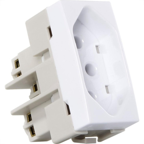 Modulo Tomada Margirius Sleek 2Polo+Terra 10A Branco 16049