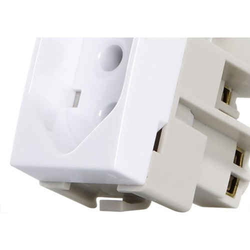 Modulo Tomada Margirius Sleek 2Polo+Terra 10A Branco 16049