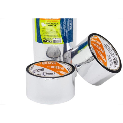 Fita Embalagem Koretech Metalizada 48 X 40M Pa. - Kit C/5 