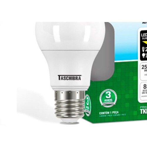 Lampada Led Bulbo Taschibra 12W 6500K 