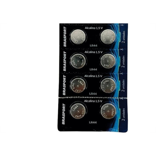Pilha Brasfort Bateria ''Lr44'' Relogio 1.5V Alcalina Cartela Com 10 Pecas 7418