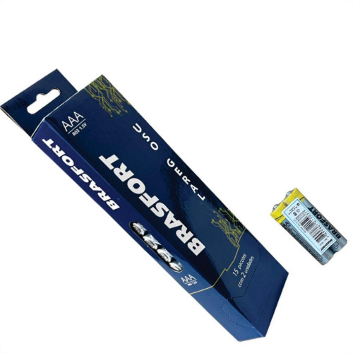 Pilha Brasfort Palito ''Aaa'' Shrink Cartela Com 2 Pecas 7419