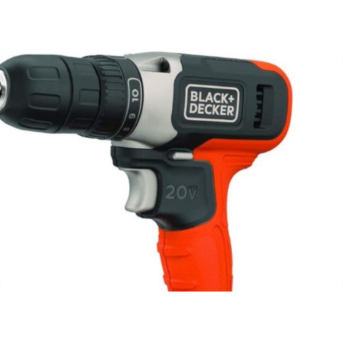 Furadeira/Parafusadeira Black & Decker 3/8''20V Max Bateria Litio 2 Velocidades Bcd702C1-Br